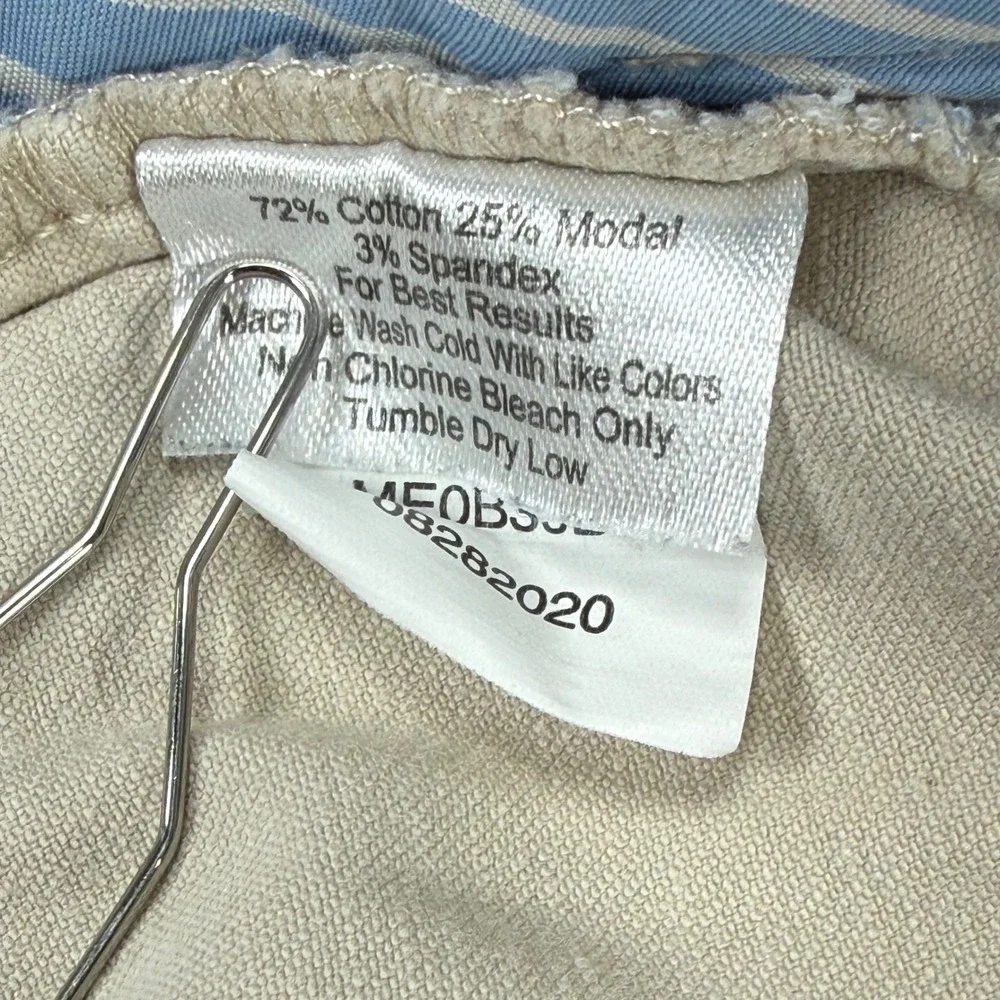 Peter Millar Mens Chino Pants Size 40‎ Beige Cream Cotton Modal Stretch 40x33